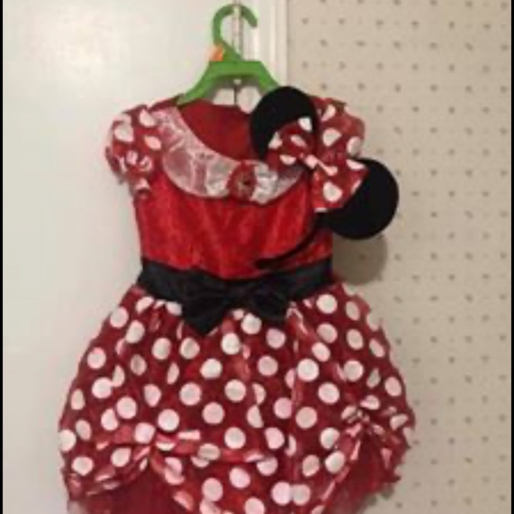 Toddler Girl Minnie Mouse dress with Headband.